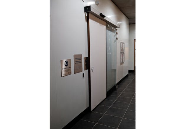 Changing Places entrance with an automatic sliding door