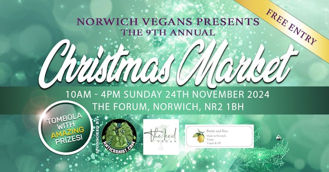 Norwich Vegans 9th annual Christmas Market graphic