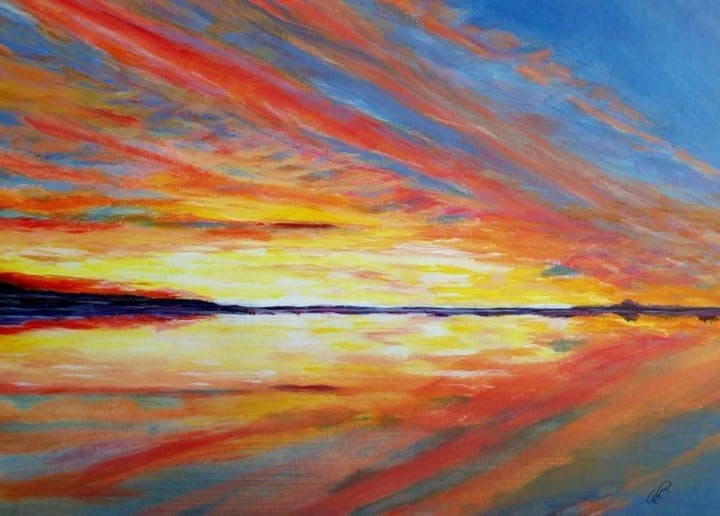 sue-mobbs-use-for-free-actvity.jpg Sunset painting