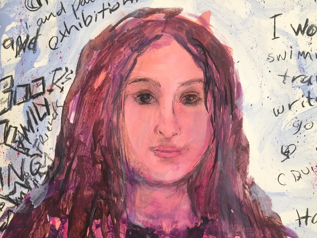 Painted portrait of a young woman