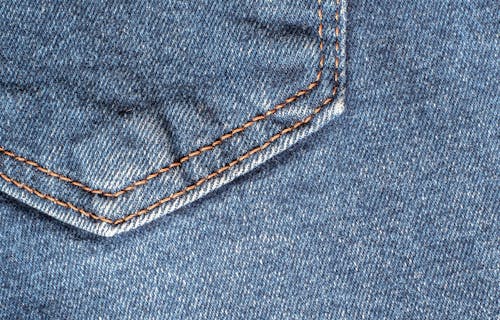 Close up of denim fabric