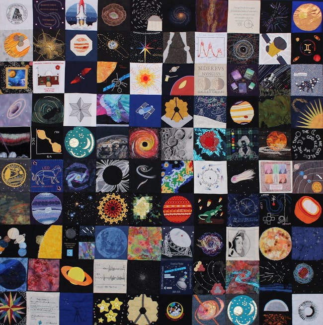 Quilt of space themed images