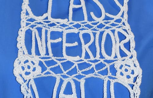 Crochet words 'Class Inferior Valid'
