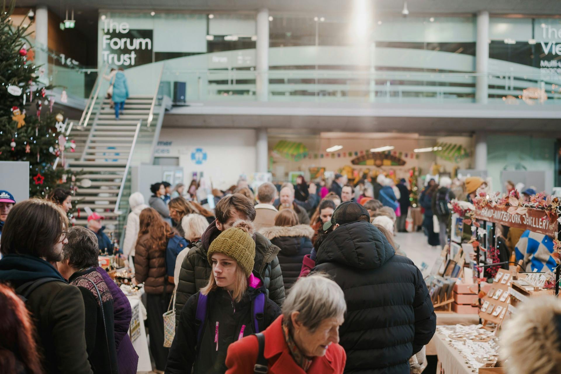 Busy Christmas market.