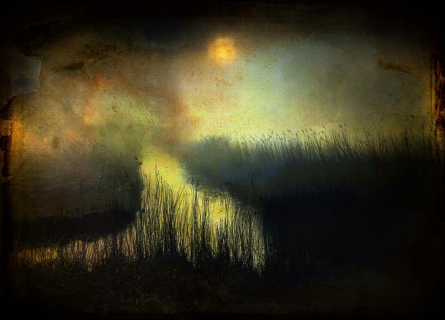 Eerie photograph of a river.