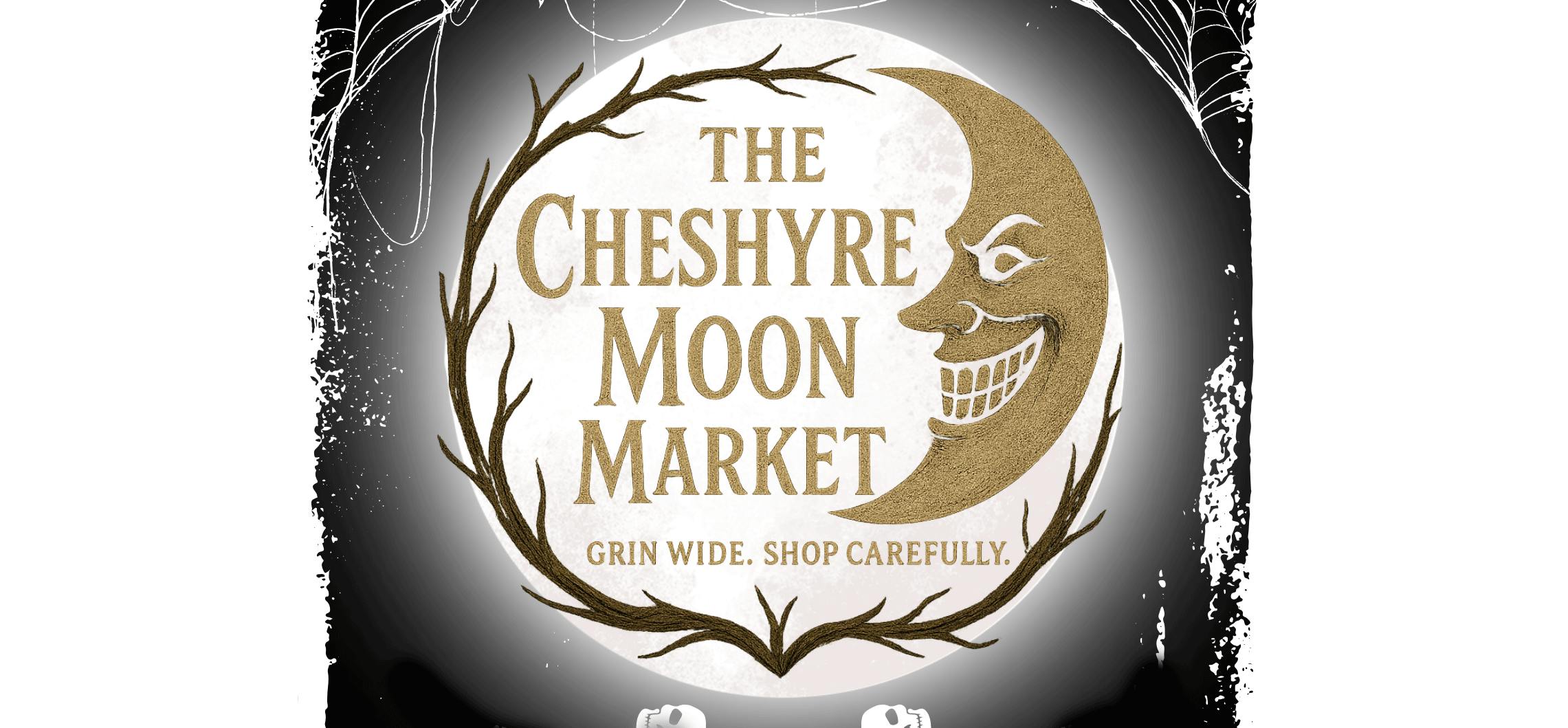 Spooky, halloween moon illustration