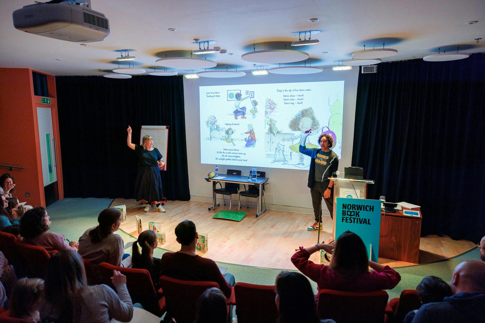 Author Joseph Coelho and illustrator Fiona Lumbers.