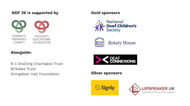 List of funders and sponsors