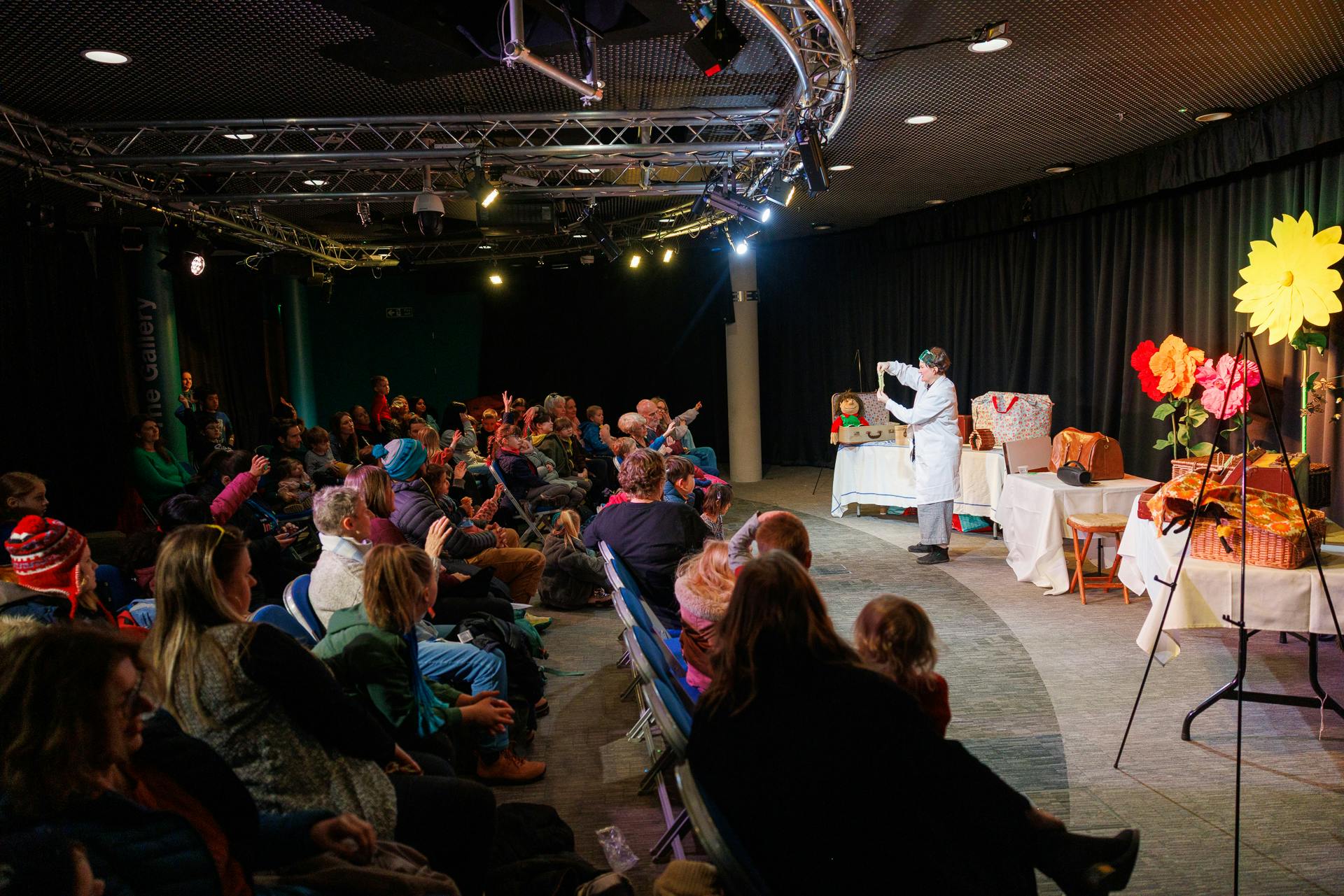 An audience watch the Food Scientists to the Rescue play